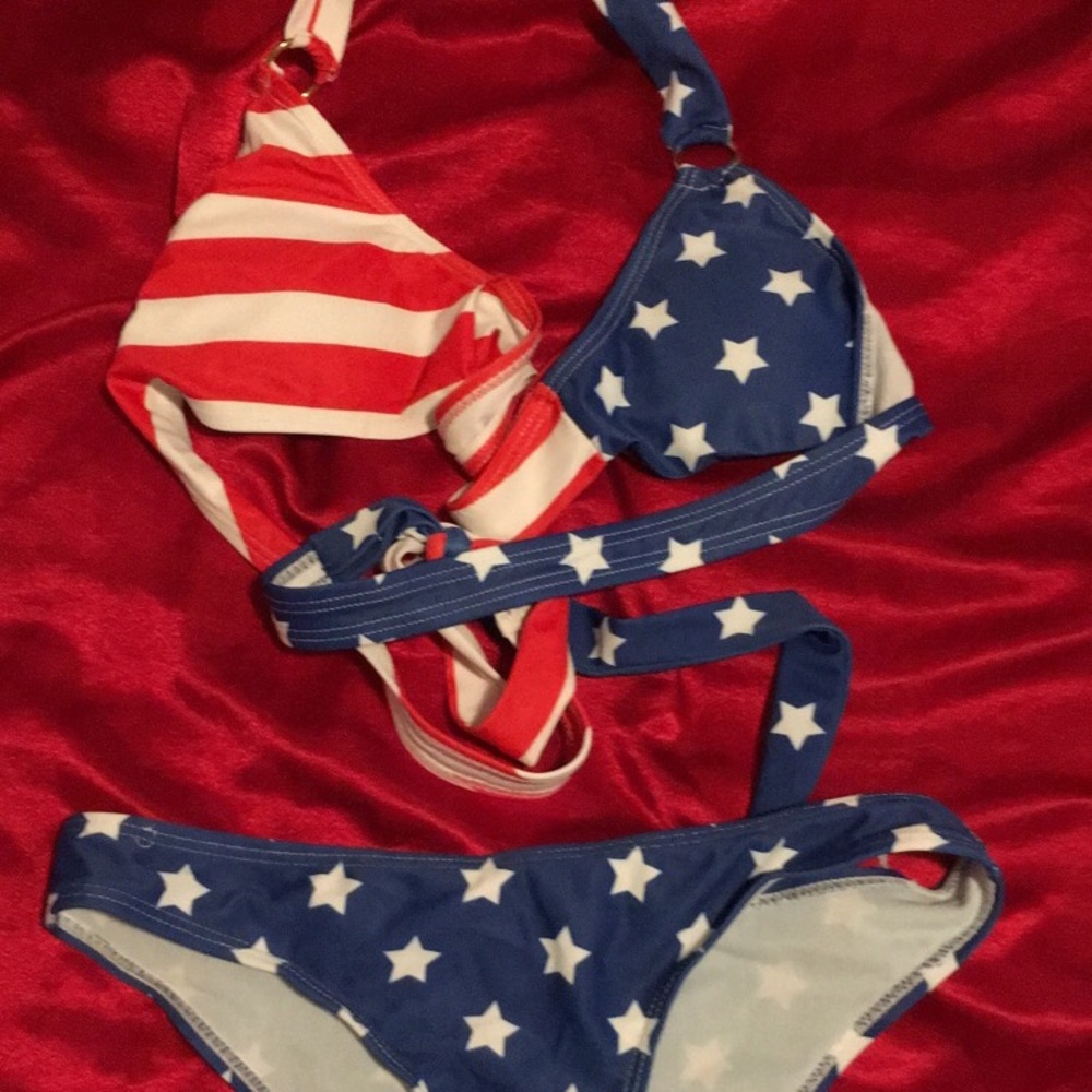 wrap around USA swim suit